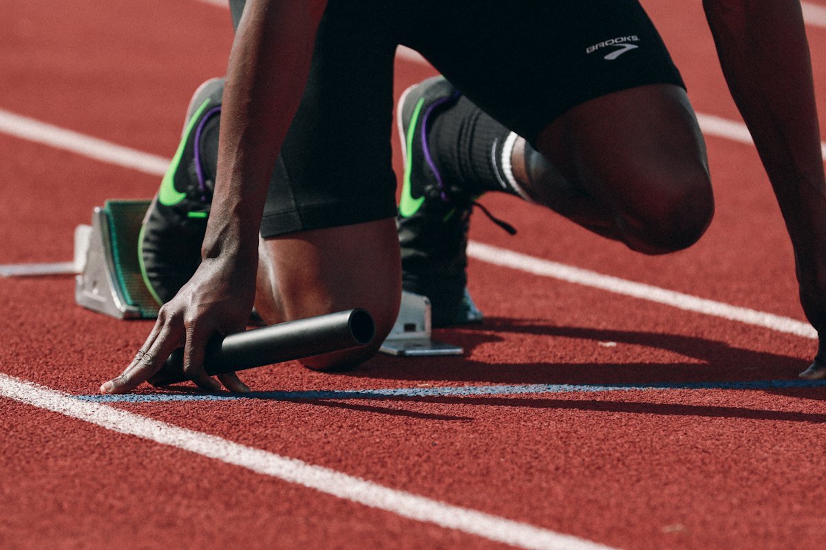 A runner at the starting line